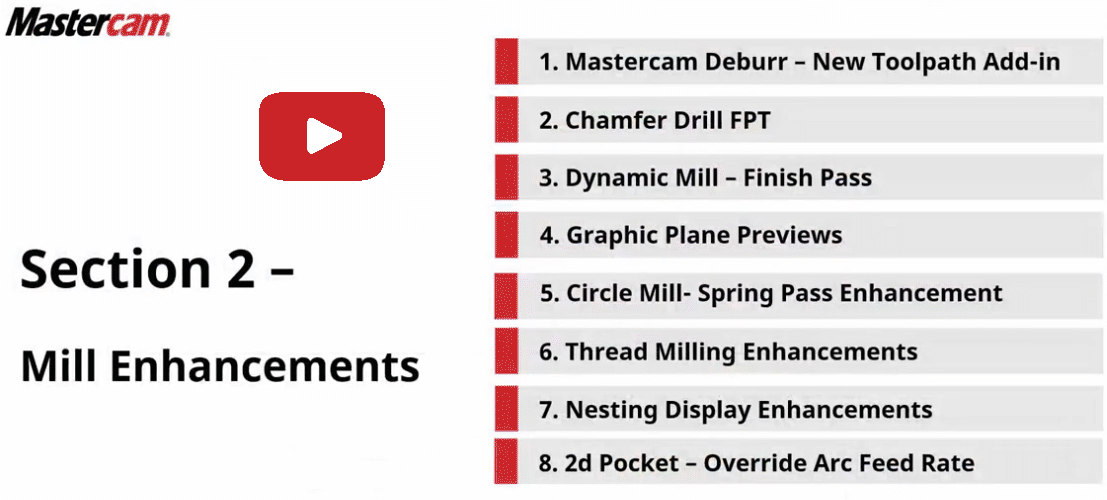 Mastercam 2025 Rollouts - Mill Enhancements